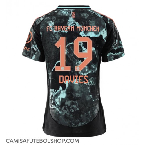 Camisa de time de futebol Bayern Munich Alphonso Davies #19 Replicas 2º Equipamento Feminina 2024-25 Manga Curta